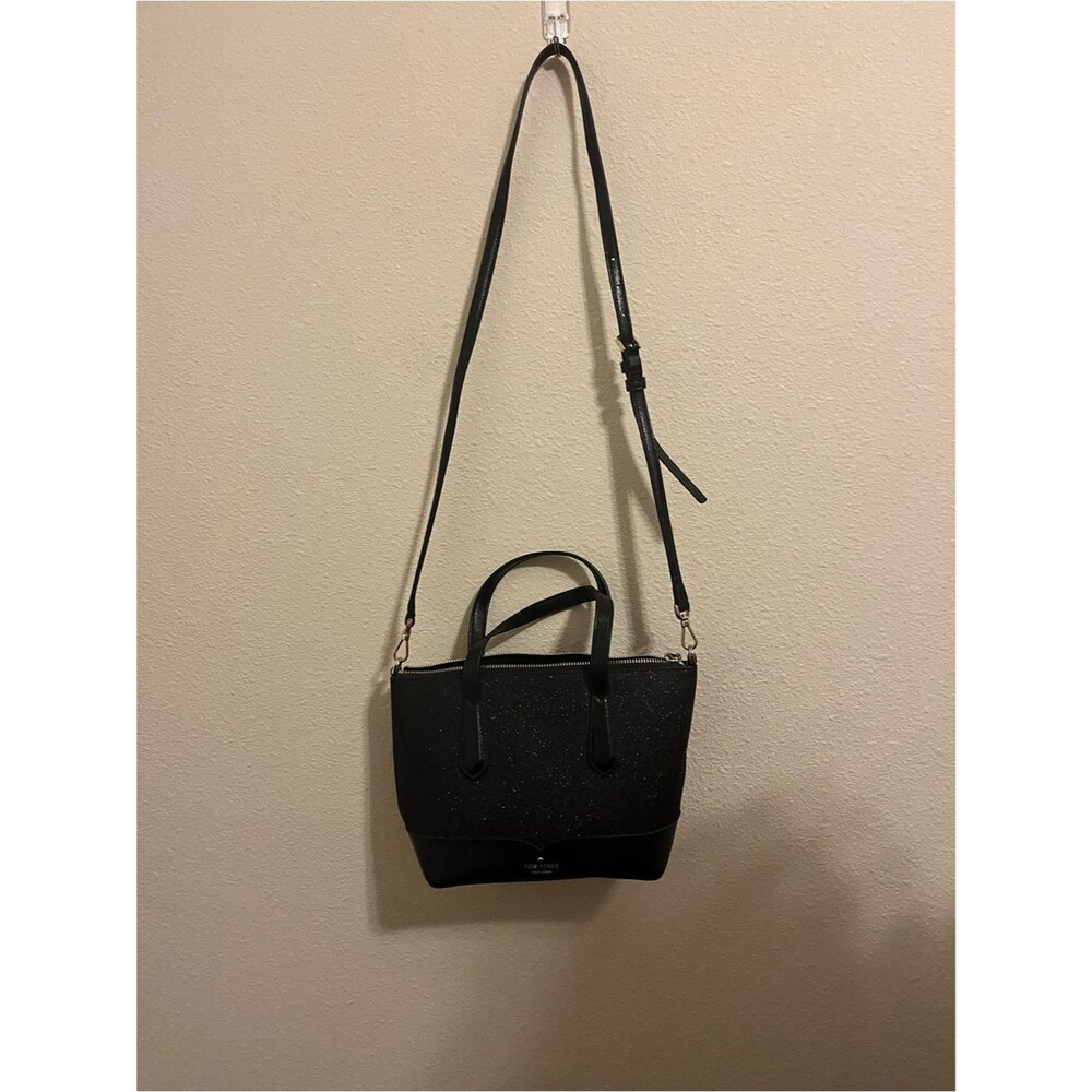 Kate Spade Lola Glitter Satchel, Black NWOT